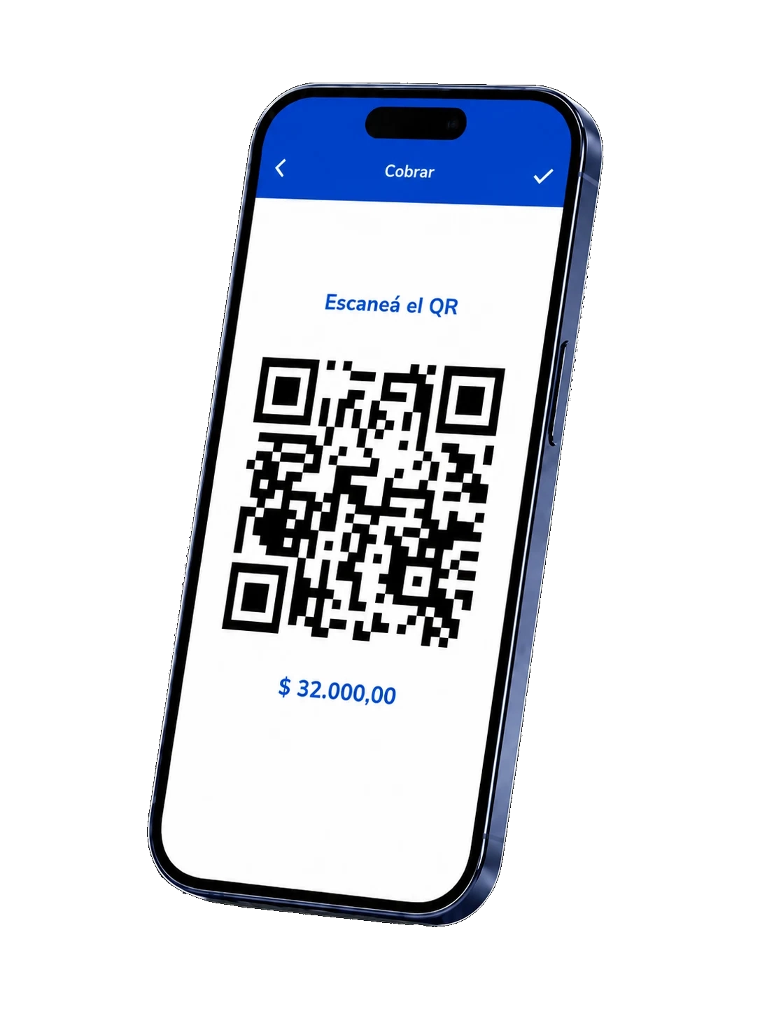 Celular con cobro QR de PrestApp